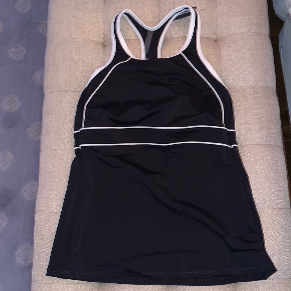 Lands’ End High neck tankini top